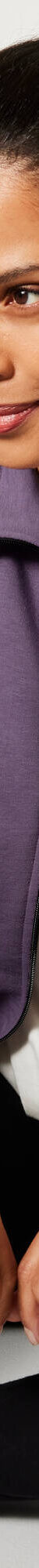 Sweat zippé, col montant (mauve) Sweat zippé, col montant (mauve)